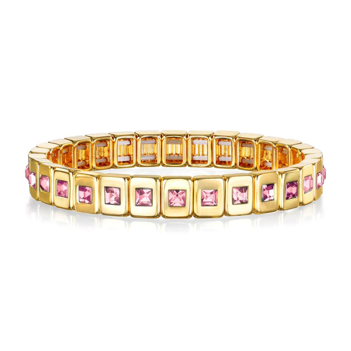 Pink Sparkle Tile Bracelet